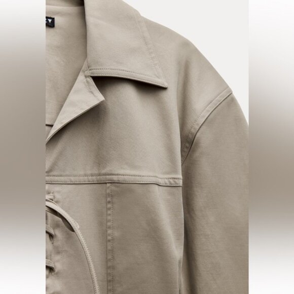 ZARA SHORT VOLUMINOUS SHIRT DRESS - Picture 9 of 9